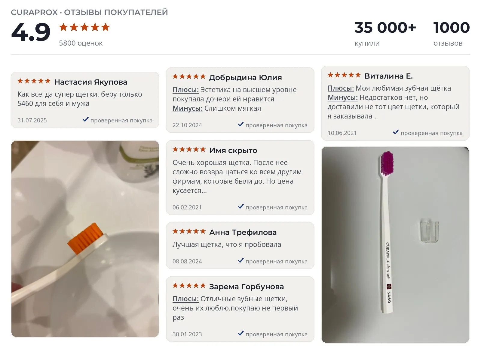 Отзывы и фотографии покупателей на Curaprox CS 5460. Источник Яндекс.Маркет Зубная щетка Curaprox CS 5460 - реальные фото и отзывы покупателей