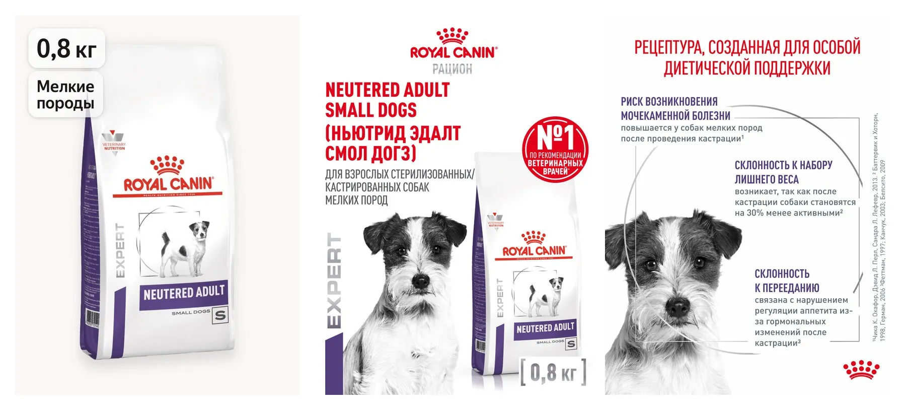 Сухой корм для собак мелких пород Royal Canin Neutered Adult Small Dog для стерилизованных и кастрированных, 800 г Сухой корм для собак мелких пород Royal Canin Neutered Adult Small Dog для стерилизованных и кастрированных, 800 г