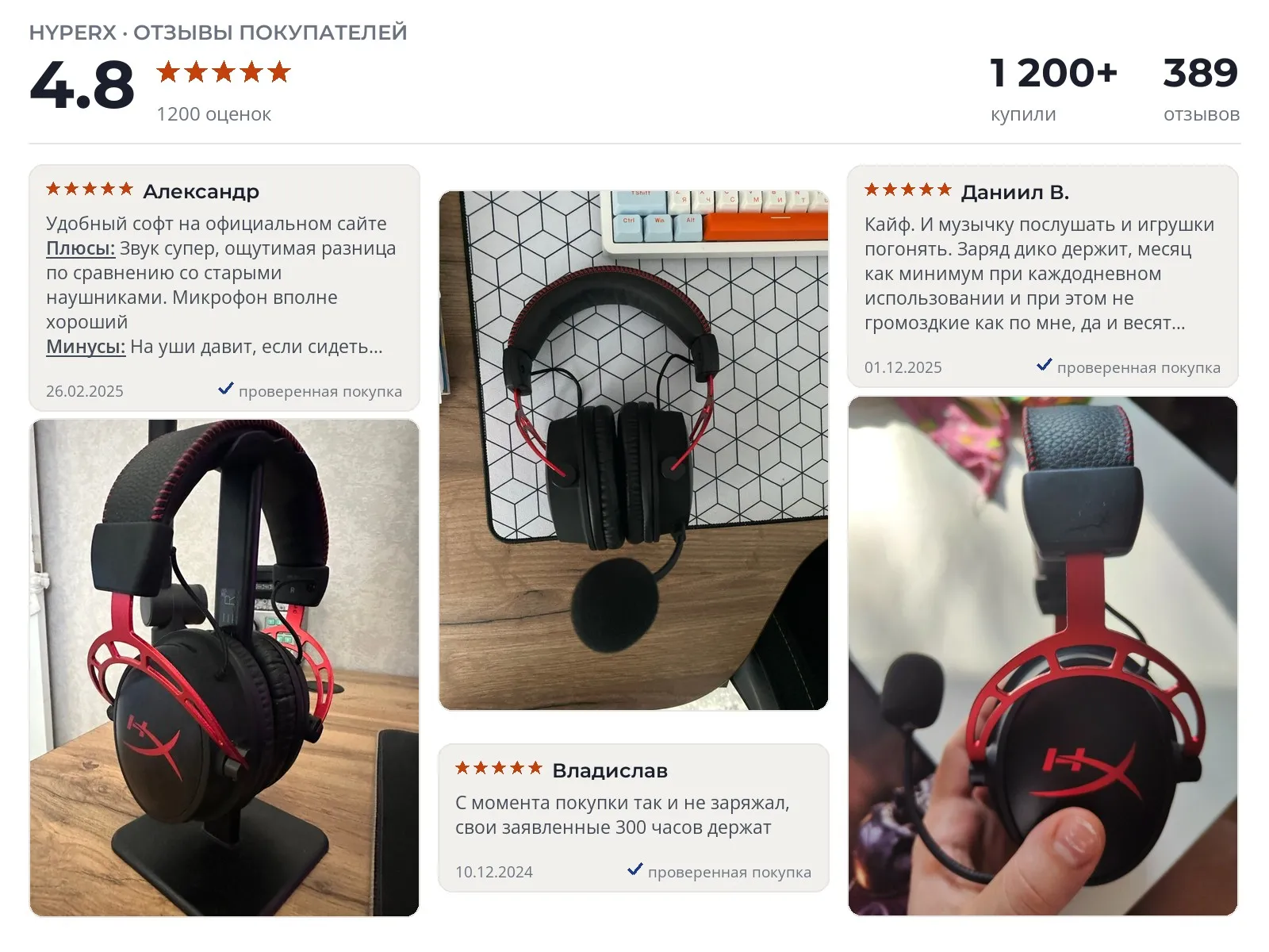 Наушники игровые HyperX Cloud Alpha Wireless - реальные фото и отзывы покупателей