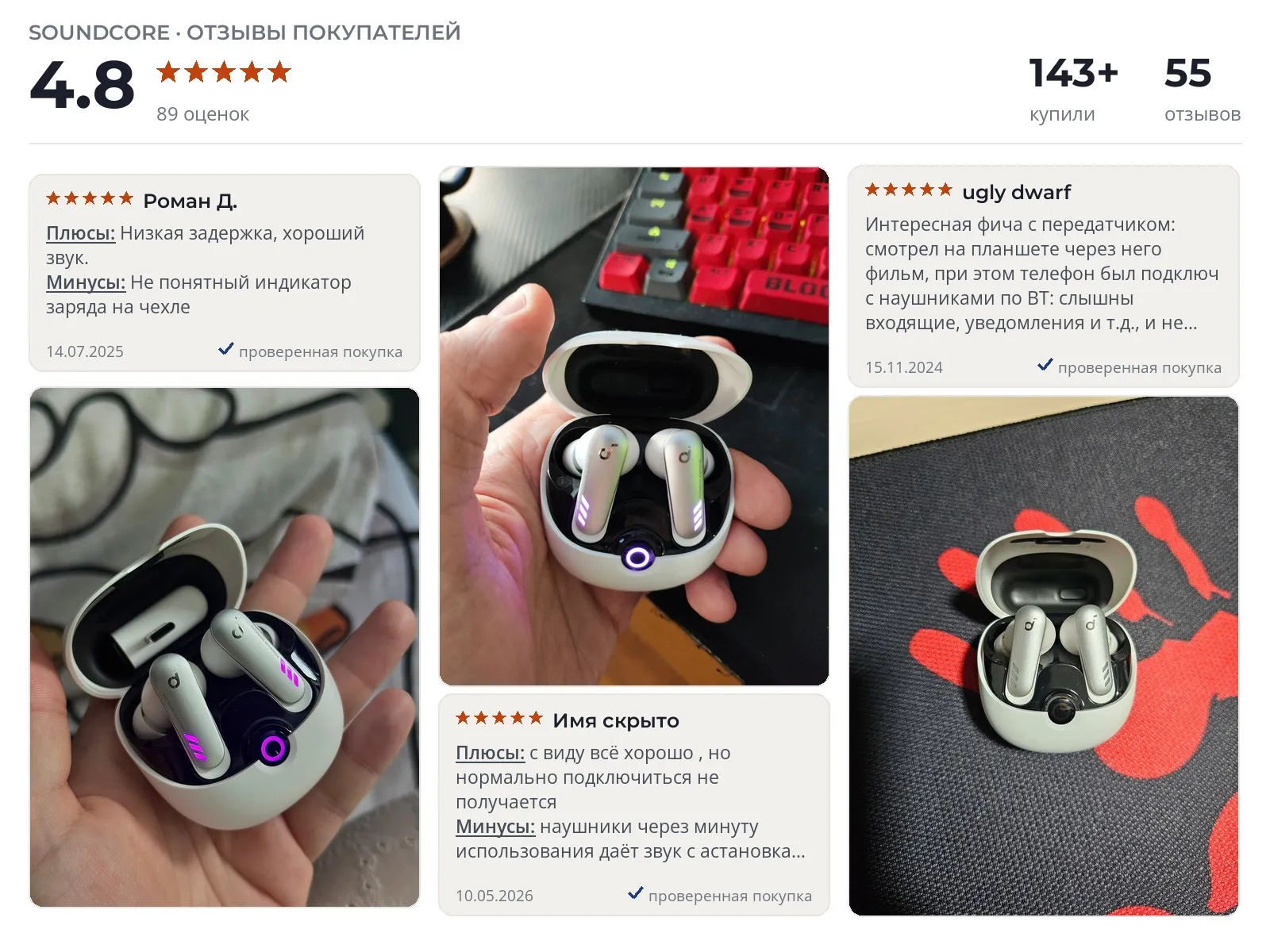 Отзывы и фотографии покупателей на Anker Soundcore VR P10. Источник Яндекс.Маркет Наушники Anker Soundcore VR P10 - реальные фото и отзывы покупателей