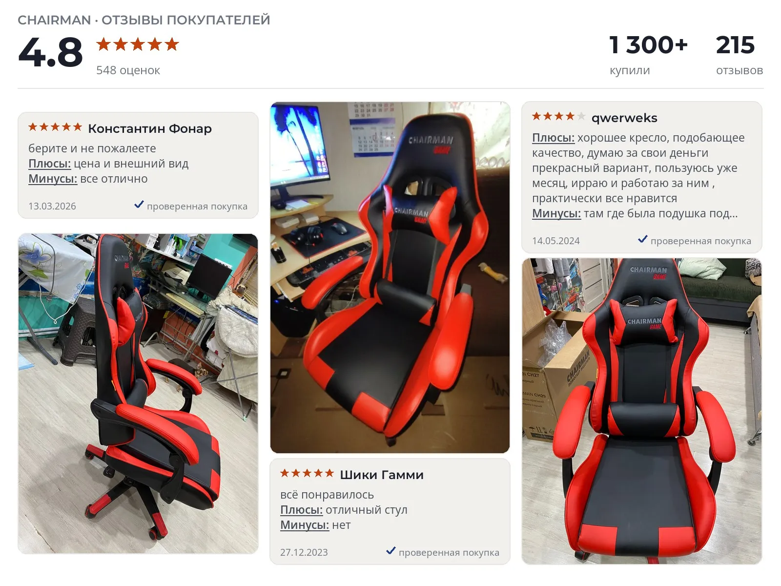 Игровое кресло Chairman CH29 - реальные фото и отзывы покупателей