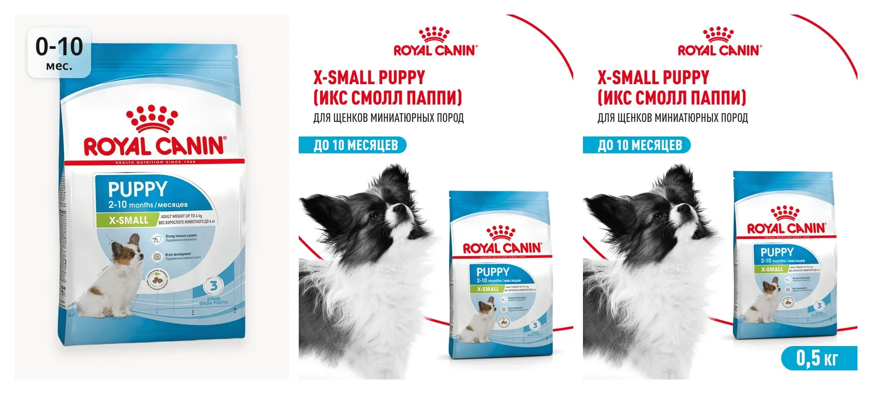 Сухой корм для щенков Royal Canin X-Small Puppy для миниатюрных пород, 0,5 кг Сухой корм для щенков Royal Canin X-Small Puppy для миниатюрных пород, 0,5 кг